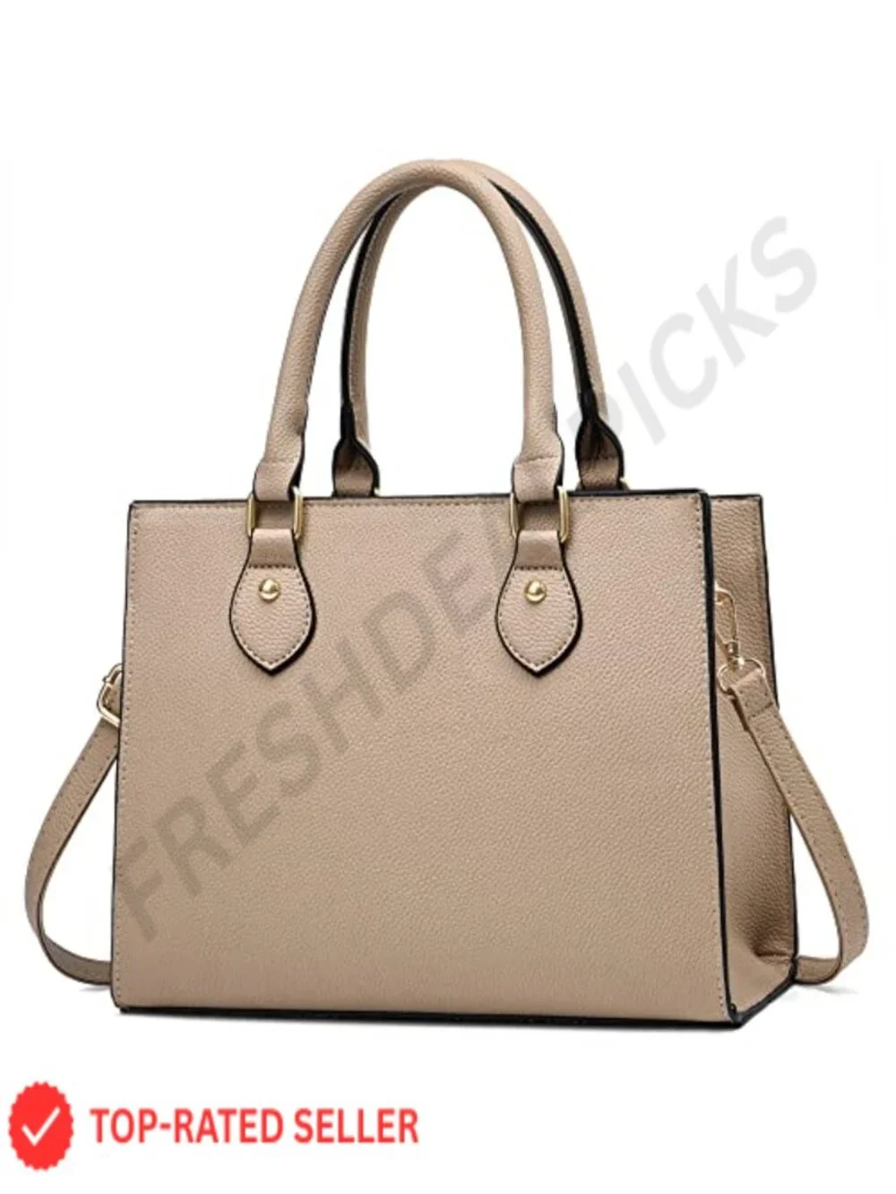 PU Leather Satchel Handbag Crossbody Tote Women's Shoulder Bag with Zipper